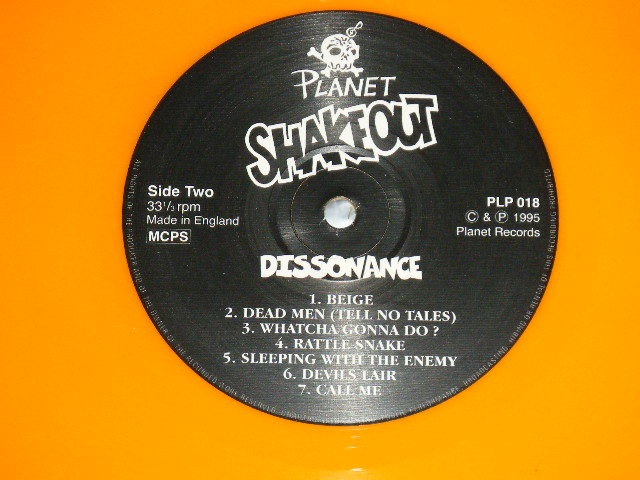 画像: SHAKEOUT - DISSONANCE  ( NEW )   /  1995 UK ENGLAND  ORIGINAL  "ORANGE WAX Vinyl" "BRAND NEW" LP 