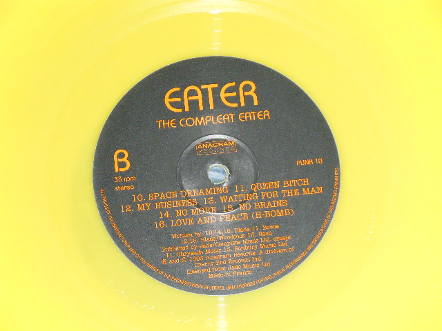 画像: EATER - THE ALBUM ( MINT/MINT)   / 1993 UK ENGLAND REISSUE "YELLOW WAX Vinyl" Used LP 