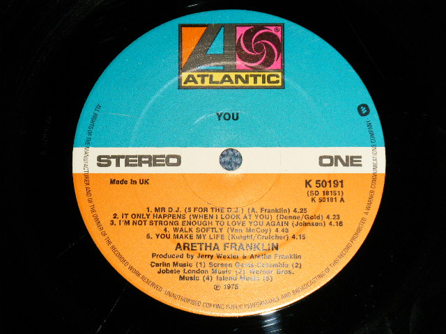 画像: ARETHA FRANKLIN - YOU (A1/B1) (Ex+/Ex++ :WOL,Cut Out Corner)  / 1975 UK ENGLAND  ORIGINAL Used LP  