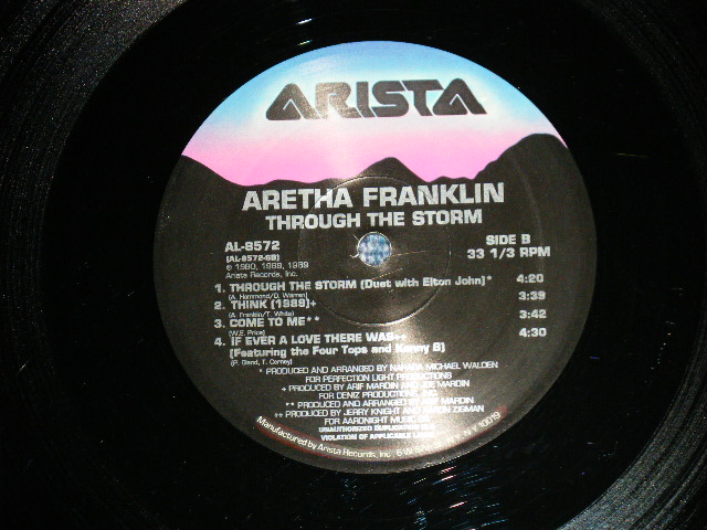 画像: ARETHA FRANKLIN - THROUGH THE STORM ( Ex+/MINT-)  / 1989 US AMERICA ORIGINAL Used LP 