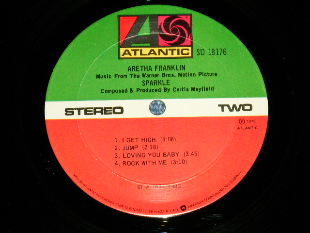 画像: ARETHA FRANKLIN - SPARKLE : Produced by CURTIS MAYFIELD (Matrix #    A) ST-A-763613 C △20978(2)  B) ST-A-763614 F △20978-X (7) ) ( Ex/Ex+++)  / 1976 US AMERICA ORIGINAL "75 ROCKFELLER Label" Used LP  : EDSP