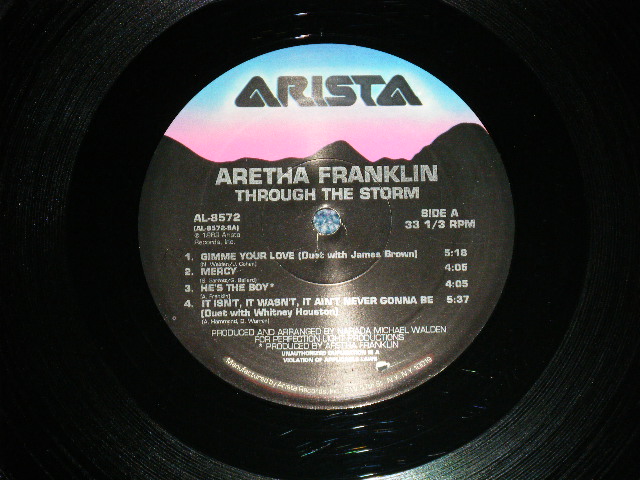 画像: ARETHA FRANKLIN - THROUGH THE STORM ( Ex+/MINT-)  / 1989 US AMERICA ORIGINAL Used LP 