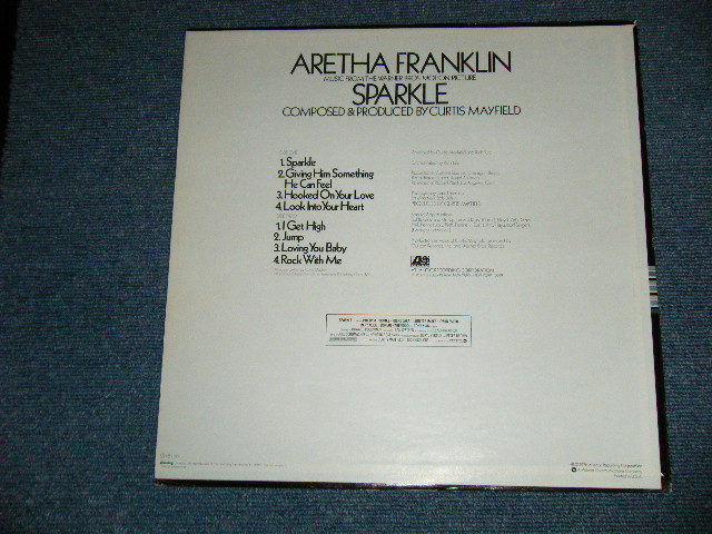 画像: ARETHA FRANKLIN - SPARKLE : Produced by CURTIS MAYFIELD (Matrix #    A) ST-A-763613 C △20978(2)  B) ST-A-763614 F △20978-X (7) ) ( Ex++/MINT- : B-1:Ex++ : EDSP)  / 1976 US AMERICA ORIGINAL "75 ROCKFELLER Label" Used LP 