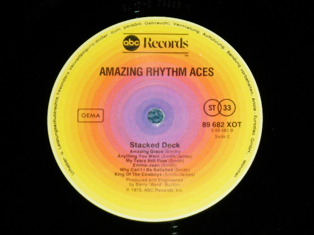 画像: AMAZING RHYTHM ACES - STACKED DECK ( Ex+/MINT- )   / 1975  WEST GERMANY GERMAN ORIGINAL Used LP