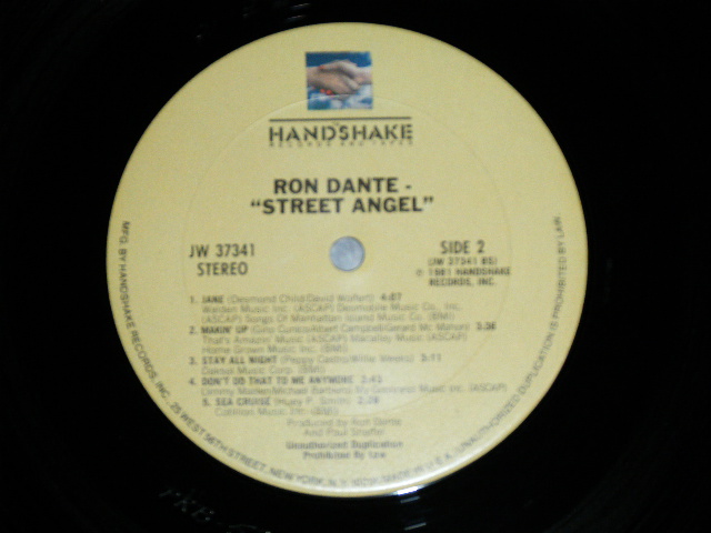 画像: RON DANTE - STREET ANGEL ( Ex++/Ex+++ )   /  1981 US AMERICA ORIGINAL "PROMO" Used LP 