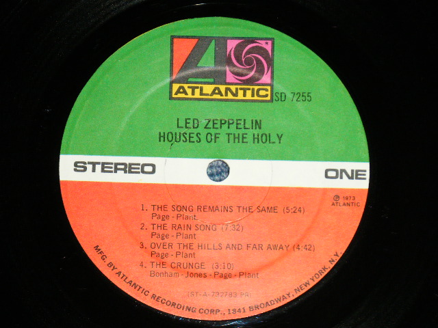 画像: LED ZEPPELIN -  HOUSES OF THE HOLY  ( Matrix Number A) ST-A-732783-C PR  STERLING RL    B) ST-A-732784-D PR  STERLING RL:) ( Ex++/MINT- )  / 1973 US ORIGINAL "1st Press '1841 BROADWAY' Label"  Used LP With Original Inner sleeve