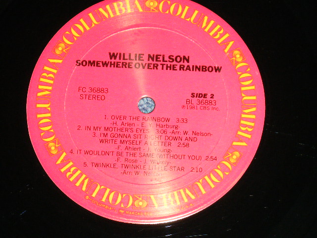 画像: WILLIE NELSON - SOMEWHERE OVER THE RAINBOW   ( MINT/MINT- )   / 1981 US AMERICA  ORIGINAL Used  LP 