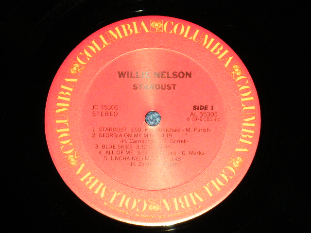 画像: WILLIE NELSON - STARDUST    ( Ex+++/MINT- )   / 1978 US AMERICA  ORIGINAL Used  LP 