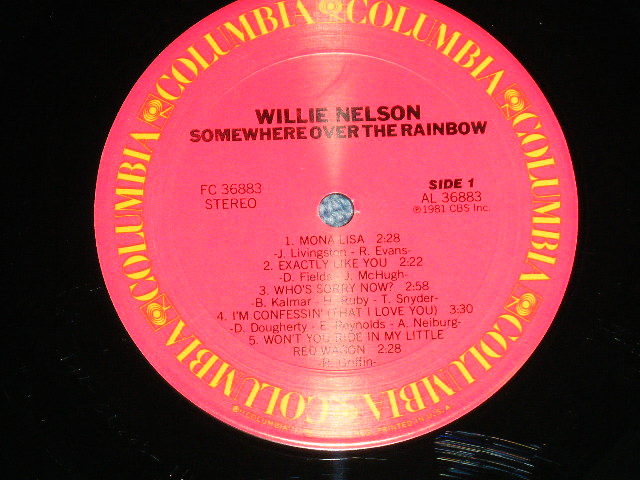 画像: WILLIE NELSON - SOMEWHERE OVER THE RAINBOW   ( MINT/MINT- )   / 1981 US AMERICA  ORIGINAL Used  LP 