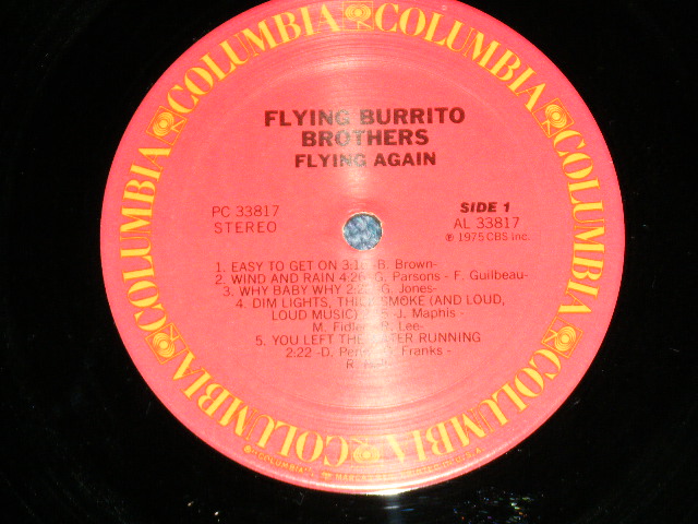 画像: The FLYING BURRITO BROS  - FLYING AGAIN ( Ex+/MINT- )   / 1975 US AMERICA  ORIGINAL Used  LP 