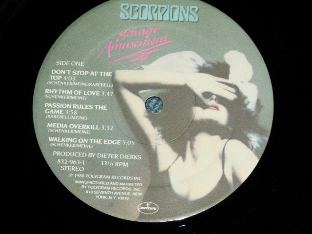 画像: SCORPIONS - SAVAGE AMUSEMENT ( MINT-/MINT-)  / 1988  US AMERICA ORIGINAL Used LP   