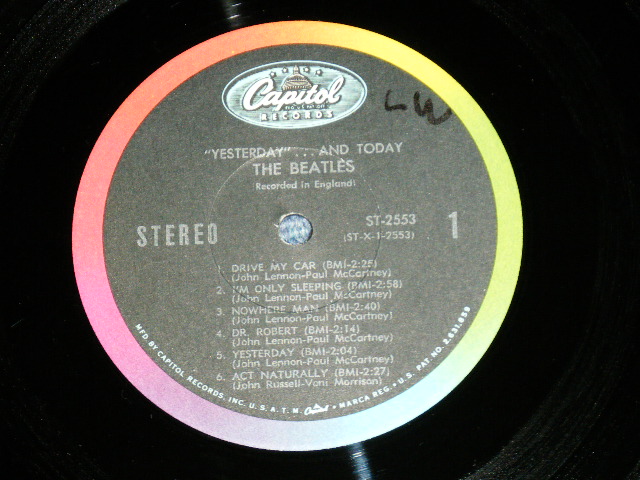 画像: The BEATLES - YESTERDAY And TODAY ( Matrix # ST-1-2358- A-13 / ST-2-2358-B-12 )  ( Ex++/MINT- EDSP,WOL ) / 1966 US AMERICA  "BLACK with RAINBOW Label" STEREO Used LP 