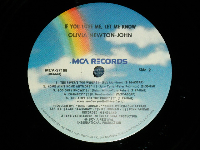 画像: OLIVIA NEWTON-JOHN -  IF YOU LOVE ME, LET ME KNOW  ( Ex++/Ex++)  /1980's  US AMERICA  REISSUE Used LP 