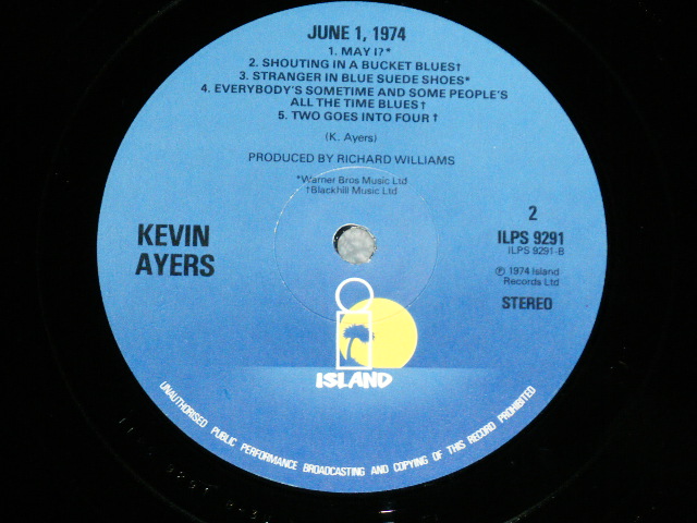 画像: KEVIN AYERS-JOHN CALE-ENO-NICO  - JUNE 1, 1974   ( Matrix # .A) 3U / B) 3U )  ( Ex+++/MINT- ) / 1978? UK ENGLAND REISSUE "BLUE Label"  Used LP 