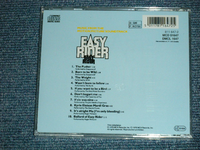 画像: Sound Track V.A. Omnibus ( STEPPENWOLF, SMITH, The BYRDS, The HOLY MOTAL ROUNDERS, The FRATERNITY OF MAN, JIMI HENDIX, The ELECTRIC PRUNES, ROGER McGUINN) - EASY RIDER  ( SEALED )  / 1990's UK ENGLAND ORIGINAL "BRAND NEW SEALED"  CD