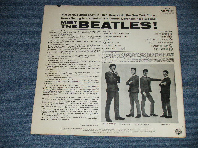 画像: The BEATLES - MEET THE BEATLES  ( Matrix #    A) T-1-2047-G8    B) T-2-2047-G8  )  ( Ex+/Ex+++ Looks:Ex++ A-5:Ex+  WOBC ) / 1964 US AMERICA  1st Press "BLACK with RAINBOW Color Band Label"  "BEATLES Logo on OLIVE GREEN Front Cover" MONO Used LP  