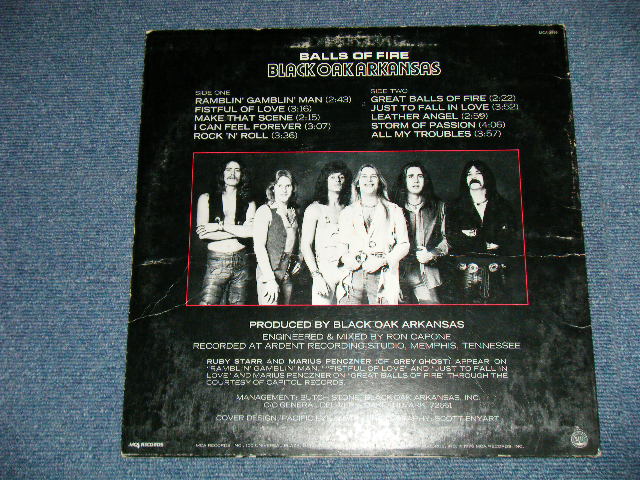 画像: BLACK OAK ARKANSAS -  BALLS OF FIRE  (Ex/Ex+++ )  / 1976  US AMERICA  ORIGINAL Used LP 