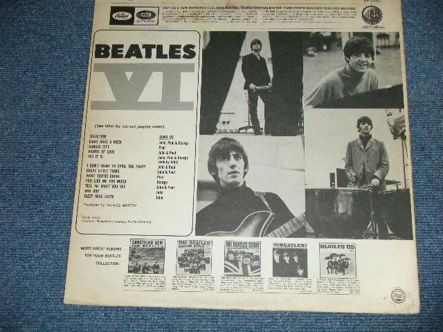 画像: The BEATLES - BEATLES VI ( Matrix # ST-1-2358- A-13 / ST-2-2358-B-12 )  ( Ex/Ex+) / 1965 US AMERICA 1st Press 'See Label for correct Playing order' on Bcak Cover" "1st Press BLACK with RAINBOW Label" STEREO Used LP 