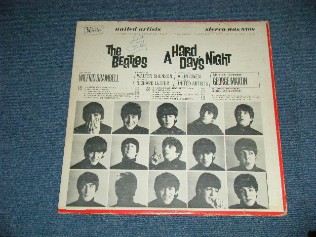 画像: THE BEATLES - A HARD DAYS NIGHT ( Sound Track ) ( Matrix #  A) UAS 6366-A  1C   B) UAS 6366-B   1A  ) (  Ex+/Ex+++ B-1,2 : Ex ; WOBC )  / 1964 US AMERICA ORIGINAL 1st Press "BLACK with 'UNITED'in GOLD,'ARTISTS' in WHITE Label" STEREO Used  LP