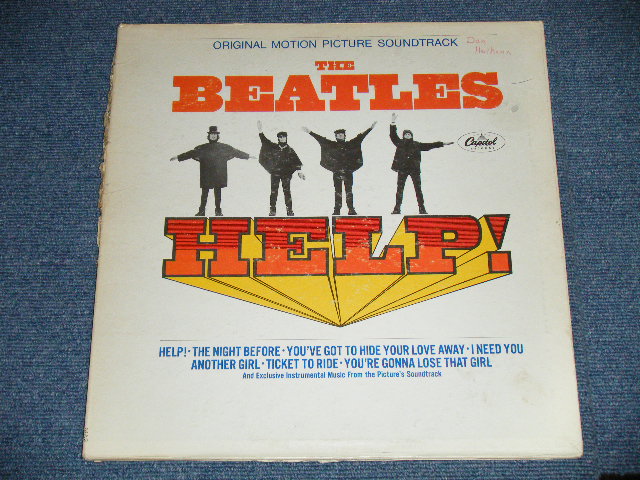 画像: The BEATLES -  HELP! ( Matrix #  A)  MAS-1-2386-F17 / B)  MAS-2-2386-P4 #2 ) ( Ex/Ex++ Looks:Ex+  WOFC, EDSP ) / 1965 US AMERICA ORIGINAL "BLACK with COLOR BAND Label" MONO Used LP 