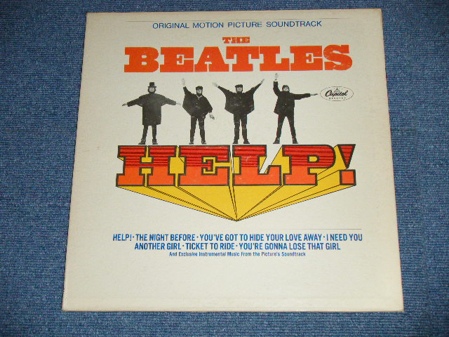 画像: The BEATLES -  HELP! ( Matrix #  A)  MAS-1-2386-G-14 / B)  MAS-2-2386-G-18 ) ( Ex+/Ex+++  EDSP ) / 1965 US AMERICA ORIGINAL "BLACK with COLOR BAND Label" MONO Used LP 