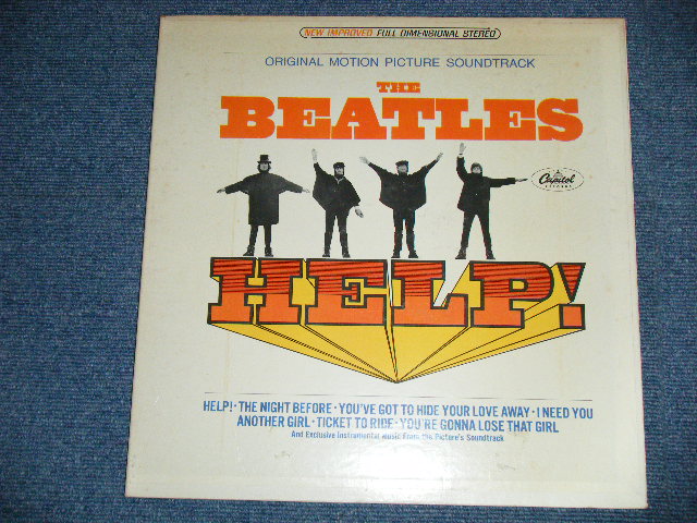 画像: The BEATLES -  HELP! ( Matrix #  A)  ST-1-2386-B-12/ B)  ST-2-2386-A-13 ) ( Ex+/Ex+++,Ex-  EDSP ) / 1965 US AMERICA ORIGINAL "BLACK with COLOR BAND Label" STEREO  Used LP