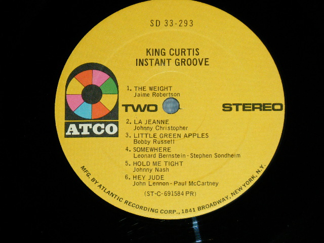 画像: KING CURTIS -  INSTANT GROOVE   ( Matrix #  A) ST-C-691583-A LW AT RL / B) ST-C-691584-A AT LW   RL )  ( Ex+++/Ex+++ B-1;Ex++  )  / 1969 US AMERICA ORIGINAL 1st Press "YELLOW" Label  &  "1841 BROADWAY CREDIT AT BOTTOM"  Label USED LP 