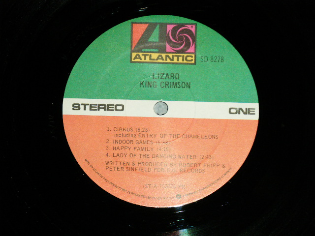 画像: KING CRIMSON - LIZARD ( Matrix #    A) ST-A-702075-A / B)  ST-A-702076-A ) (Ex+++/MINT- Looks:Ex+++  EDSP)  / 1975 Version  US AMERICA 1st PRESS "RED & GREEN Label"  3rd Press "Small 75 ROCKFELLER Label" Used  LP 