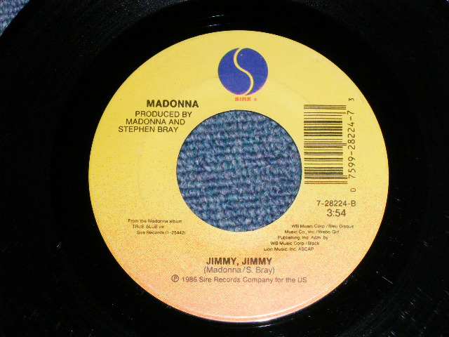 画像: MADONNA -  CAUSING A COMMOTION : JIMMY, JIMMY   (Ex/Ex)  / 1986 US AMERICA ORIGINAL Used 7" Single with PICTURE SLEEVE  