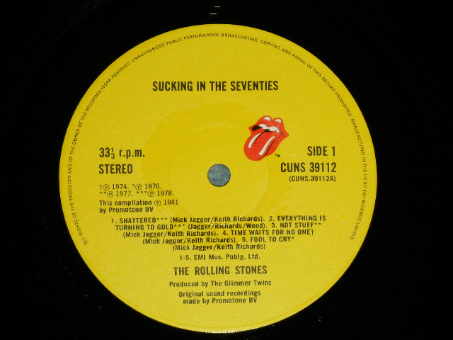 画像: ROLLING STONES - SUCKING IN THE SEVENTIES  ( MATRIX #  A: CUNS-39112 A-1 /CUN-39112B-1 ) (Ex+/MINT- )  /  1981 UK ENGLAND ORIGINAL Used LP