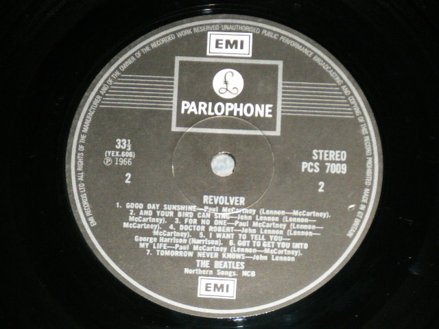 画像: THE BEATLES - REVOLVER ( YEX-605-2 GRR/YEX-606-2 GAA  ) ( Ex++/MINT- )   / 1970's  UK  ENGLAND "2xEMI Label" STEREO  Used LP  