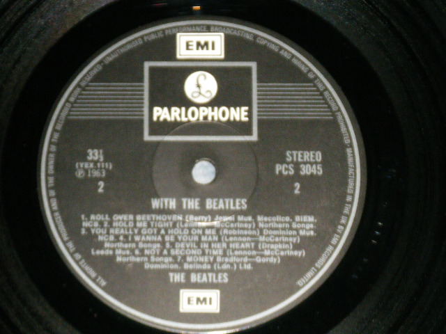 画像: THE BEATLES - WITH THE BEATLES  (  Martix # A) YEX-110-5/B) YEX-111-6 ) ( Ex+++/MINT- )   / 1970's  UK  ENGLAND "2xEMI Label" STEREO  Used LP  