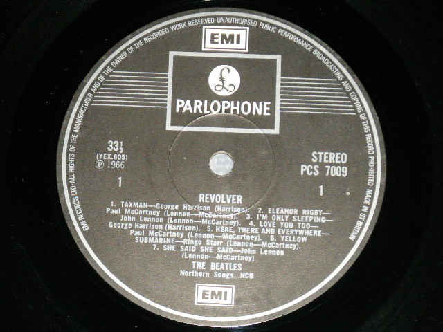 画像: THE BEATLES - REVOLVER ( YEX-605-2 GRR/YEX-606-2 GAA  ) ( Ex++/MINT- )   / 1970's  UK  ENGLAND "2xEMI Label" STEREO  Used LP  