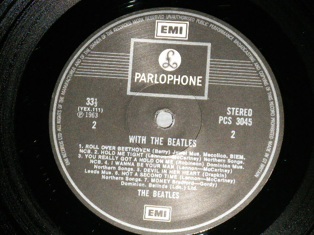 画像: THE BEATLES - WITH THE BEATLES  (  Martix # A) YEX-110-3/B) YEX-111-4) ( Ex+++/MINT- )   / 1970's  UK  ENGLAND "2xEMI Label" STEREO  Used LP  