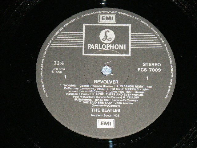 画像: THE BEATLES - REVOLVER (  Martix # A) YEX-605-7-1-1   B) YEX-606-8C-1-1 ) ( MINT-/MINT- :A-1,2:Ex+ )   / 1980's  UK  ENGLAND "2xEMI Label" "With BARCOAD " STEREO  Used LP  