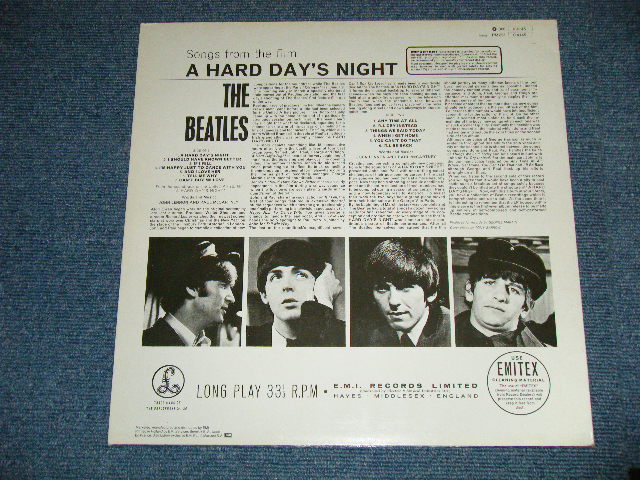 画像: THE BEATLES - A HARD DAY'S NIGHT ( Ex+++/MINT-)   / 1970's  FRANCE FRENCH "1 x EMI Blue Label" STEREO  Used LP  