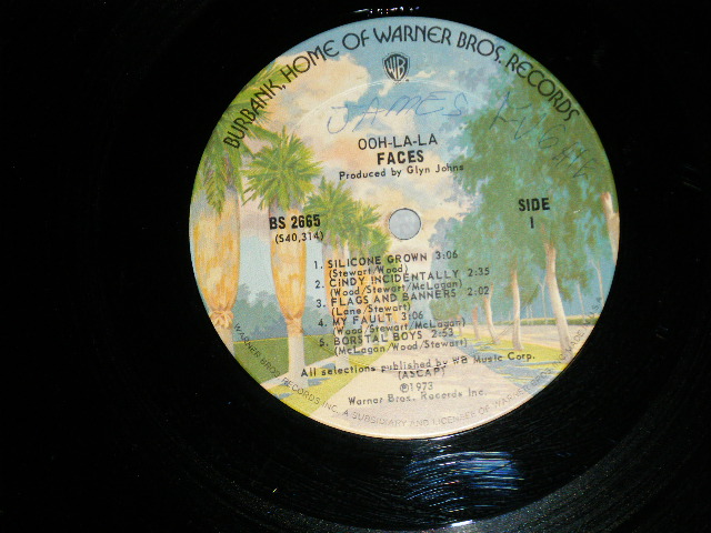 画像: FACES - OOH LA LA : With  POSTER SONG SHEET   (Matrix # A) BS 2665  40314-1-2/B)  BS 2665  40315-1-2 ) ( Ex++/Ex+++ ) / 1973  US AMERICA ORIGINAL Jacket  1st Press "BURBANK Street Label" Used  LP