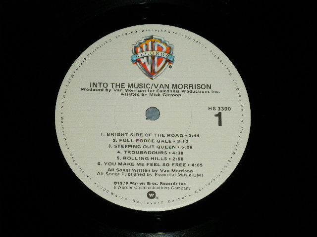 画像: VAN MORRISON - INTO THE MUSIC  ( Matrix Number  A)HS-1-3390 WW3 /B)HS-2-3390 LW4 )( Ex+++/MINT-) / 1979 US AMERICA ORIGINAL Used LP 