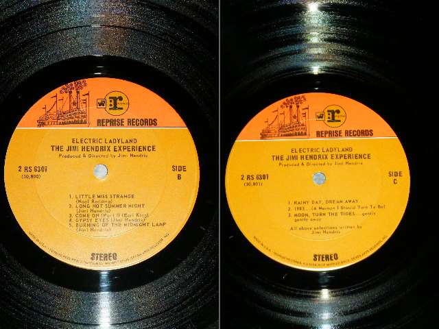 画像: JIMI HENDRIX - ELECTRIC LADYLAND ( Matrix # A) 1A / B) 1D/ C)1D /D) 1A )( Ex-/Ex+++ Looks:Ex++ EDSP) / 1968 US AMERICA ORIGINAL 1st Press "2 COLOR:ORANGE & BROWN Label"  Used  2- LP's 