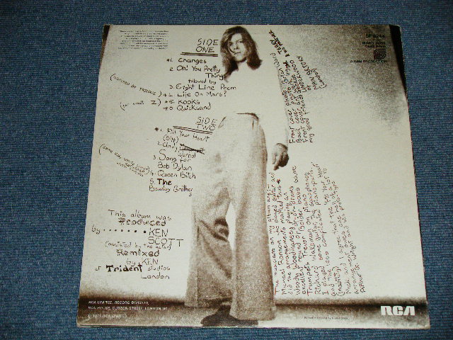 画像: DAVID BOWIE - HUNKY DORY ( Matrix # A) APRS-5947-DT / B) APRS-5948-XT ) ( Ex/Ex+++,Ex+ Looks:Ex- WOFC,STOFC) / 1971 UK ENGLAND ORIGINAL Used LP 