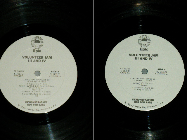 画像: V.A. CHARLIE DANIELS BAND(HOSTED) + WET WILLIE, SEA LEVEL, WILLIE NELSON, +more)  - VOLUNTEER JAM III and IV ( Ex++/MINT-) / 1978 US AMERICA  ORIGINAL "WHITE LABEL PROMO" Used 2-LP