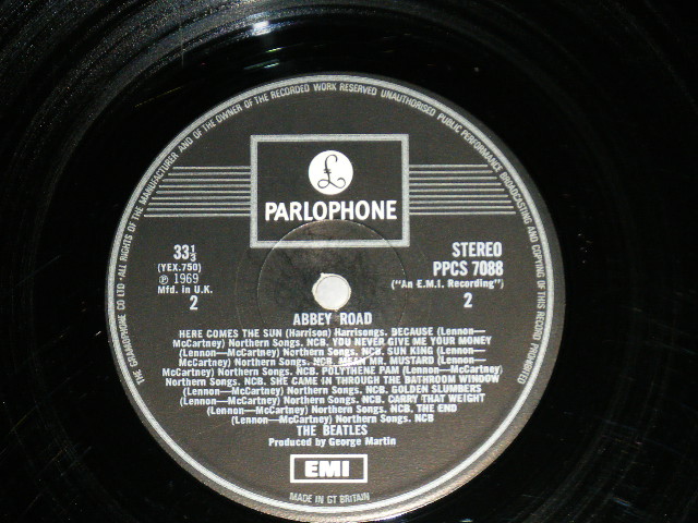 画像: THE BEATLES - ABBEY ROAD ( Ex++/Ex+ ) ( GRAMOPHONE Credit Label ) / Late 1969 to Early 1970 UK ENGLAND EXPORT  1 x EMI & WHITE Parlophone STEREO Used LP