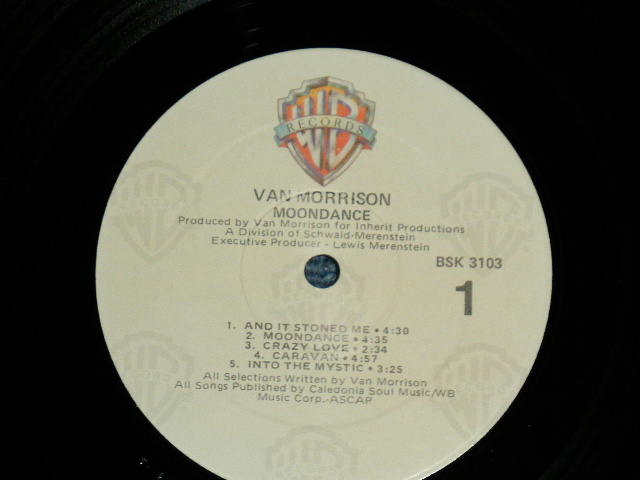 画像: VAN MORRISON - MOONDANCE ( Matrix #   A) BS-1-3103 -WW2 / B)  BS-2-3103  WW3 )( Ex+++/MINT- )  / 1978 Version? US AMERICA Used LP