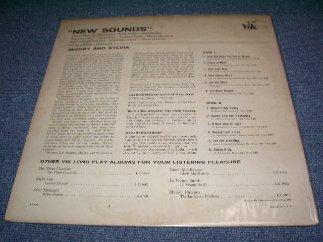 画像: MICKEY AND SYLVIA - NEW SOUNDS / 1957  AMERICA ORIGINAL MONO Used LP 