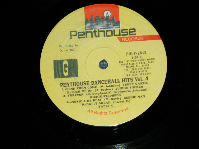 画像: va Omunibus(GARNETT SILK, WAYNE WONDER, SPRAGGA BENZ, TERRY GANZIE, MARCIA GRIFFITHS, JUNIOR TUCKER, RICHIE STEPHENS, LEROY SIBBLES,BEENIE MAN, SWEET C ) - PENTHOUSE DANCEHALL HITS  VOL.4( MINT-/Ex+++) / JAMAICA ORIGINAL Used LP 