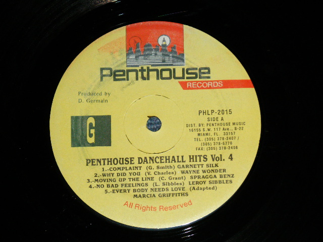 画像: va Omunibus(GARNETT SILK, WAYNE WONDER, SPRAGGA BENZ, TERRY GANZIE, MARCIA GRIFFITHS, JUNIOR TUCKER, RICHIE STEPHENS, LEROY SIBBLES,BEENIE MAN, SWEET C ) - PENTHOUSE DANCEHALL HITS  VOL.4( MINT-/Ex+++) / JAMAICA ORIGINAL Used LP 