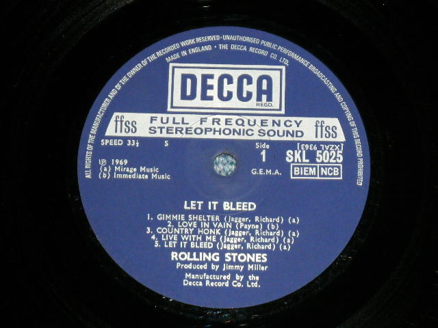 画像:  THE ROLLING STONES - LET IT BLEED ( Boxed DECCA :  Matrix Number : P-1W/P-4W ) (Ex++/MINT- Looks:Ex+++ ) / 1970's UK ENG;AND  2nd Press "Boxed DECCA Label" STEREO Used LP 