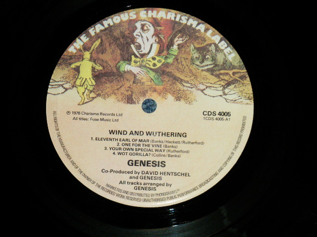 画像: GENESIS - WIND & WUTHERING (Matrix #  A) A 2 /B) B 2 )  ( Ex++/Ex++ )  /  1976 UK ENGLAND ORIGINAL  Used  LP