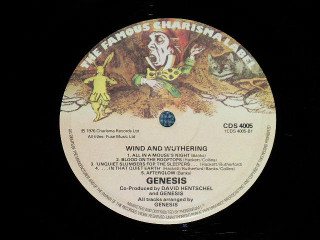 画像: GENESIS - WIND & WUTHERING (Matrix #  A) A 2 /B) B 2 )  ( Ex++/Ex++ )  /  1976 UK ENGLAND ORIGINAL  Used  LP