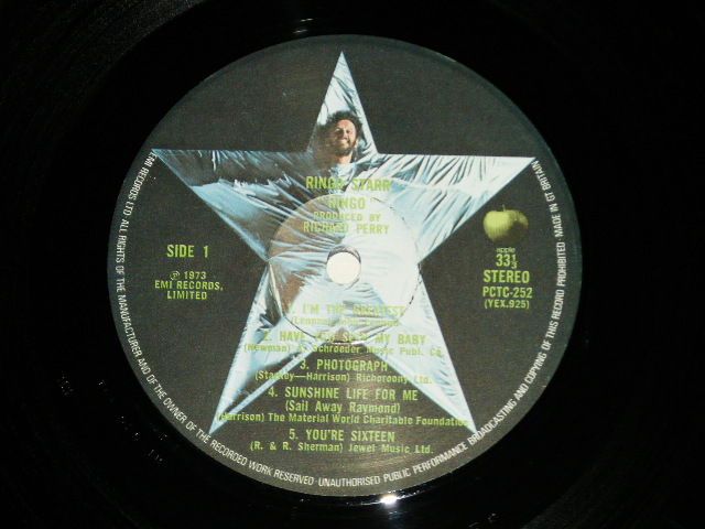 画像: RINGO STARR - RINGO (With BOOKLET) (Matrix # 1U/3U) (Ex+/Ex+++ Looks:MINT-) / 1973 UK ENGLAND ORIGINAL Used LP 